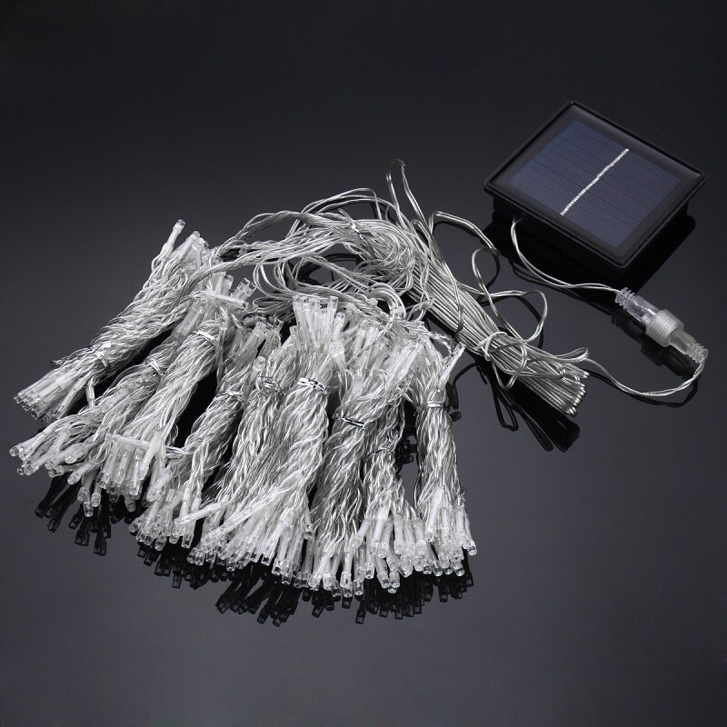 Smuxi doprowadziło ozdobne lampki solarne 30M 300 doprowadziło słoneczny wróżka światełka taśmowe na zasłonę kryty i odkryty dom ogród dekoracje ślubne wakacje światło