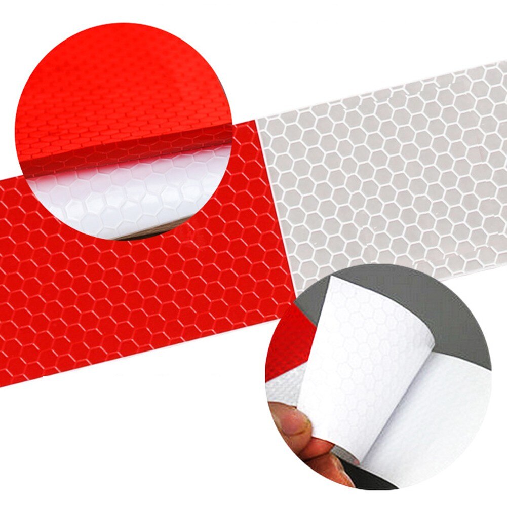 10Pcs Car Stickers Products Conspicuity Reflective Tape 2x12 Inch Red White Strip Trailer RV Truck For Car Accessories Stickers