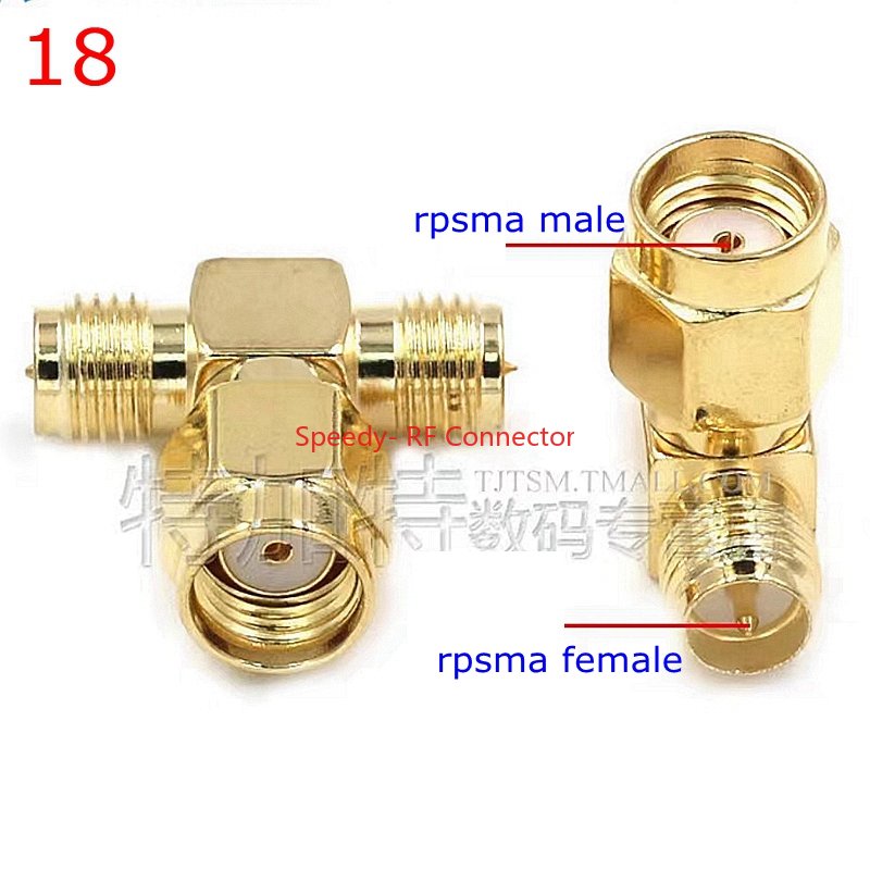 2 pçs/lote sma para sma macho fêmea conector reto 90 graus ângulo direito tipo t 3way divisor rpsma para RP-SMA adaptador macho rf: Bege