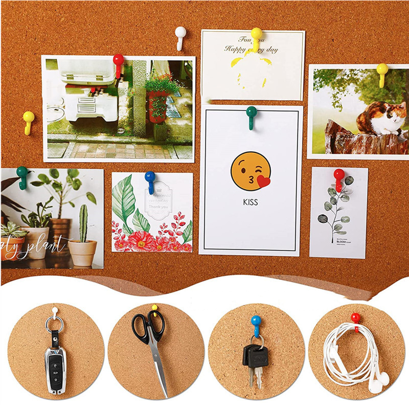 50Pcs Positioning Needle Pushpin Paper Photo Memo Document Tack Decorative Fixed Hanging Hook for Cork Message Board I-nails