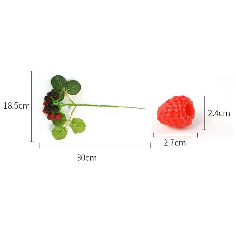 Simulation artificielle fausse fraise décoration de fête à domicile Fruits artificiels réalistes photographie accessoires Kits accessoires 4 pièces