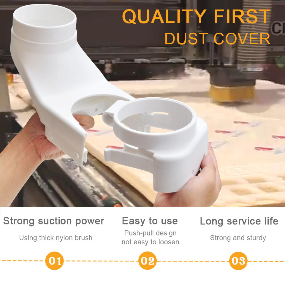 Daedalus CNC Router Dust Shoe CNC Dust Cover Spindle Engraving Milling Machine Brush Cleaner Woodworking Tools