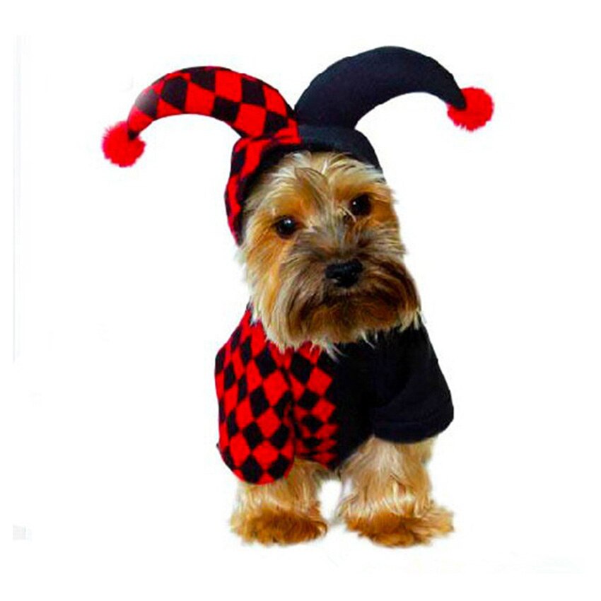 Ropa de payaso para perro, chaqueta para disfraz de Mascota, traje para mascota, sudadera, accesorios para de tiro, Cosplay, xs-xl