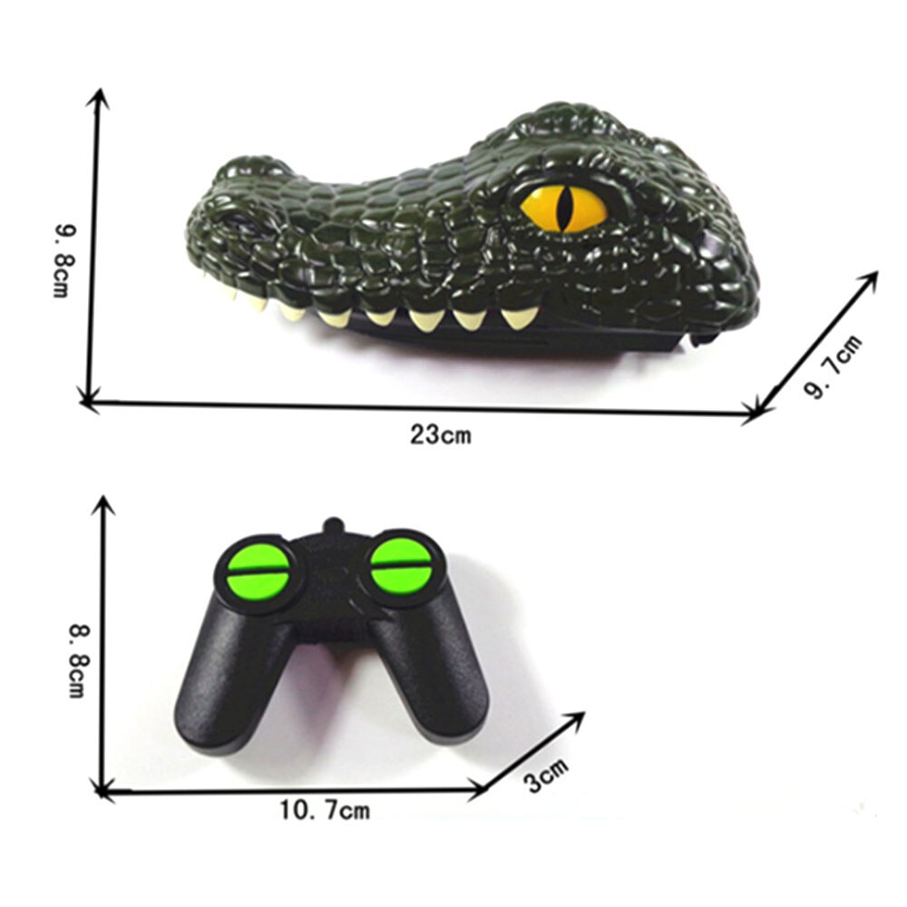 2 In 1 Crocodile Head 2.4G Electric Remote Control Racing Boat Joke Maker Fun Novelty Simulation Spoof Baby Toys