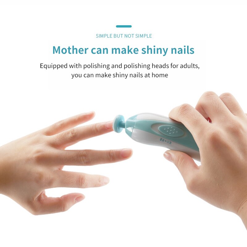 6 stuks elektrische nageltrimmer, polijstmachine, elektrische nagelknipper, baby manicure set, veiligheidsschuurset, verzorgingsset voor pasgeborenen en babyverzorgingsset