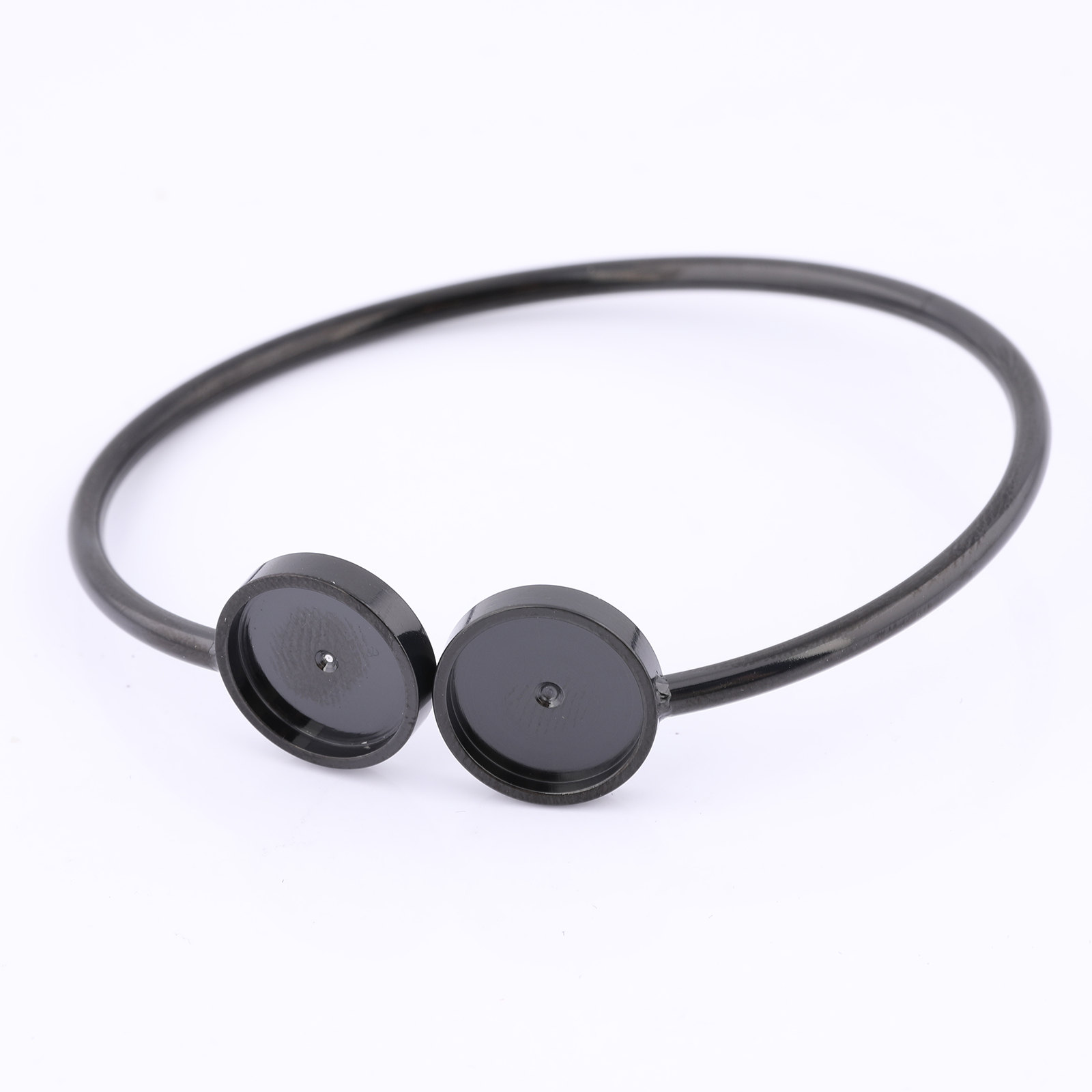 5Pcs Rvs Buigbare Manchet Armband Blanks Fit 12Mm Cabochon Bangle Base Instelling Bezels Diy Sieraden Maken Bevindingen: Rood