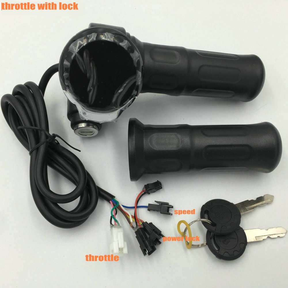Speedometer Rolling Grips Throttle Accelerator With Lcd Display&amp;Lock 24v36v48v60v Electric Scooter Bicycle MTB Tricycle Part