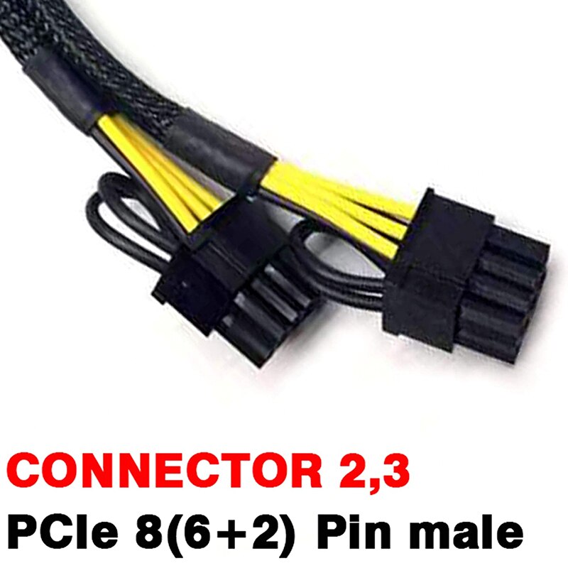 2 Stck PCI-E 6 Stift zu Dual PCIe 8 Stift (6+2) Bild Karte PCI äußern Energie Adapter GPU VGA Y-Splitter Verlängerung Kabel