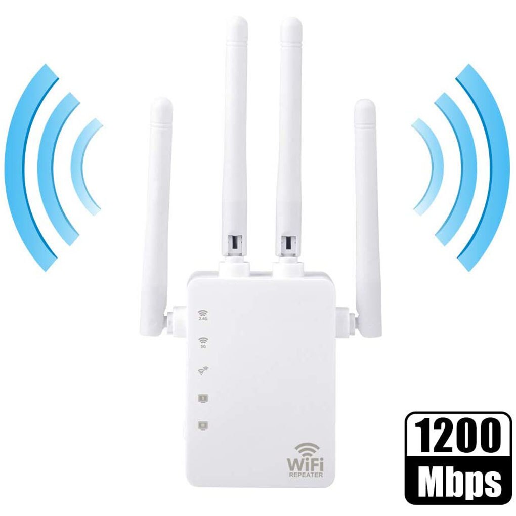Dual Band 4 Antenna Wifi Repeater 2.4G 5G Wifi Signal Extender Booster Wireless Signal Amplifier