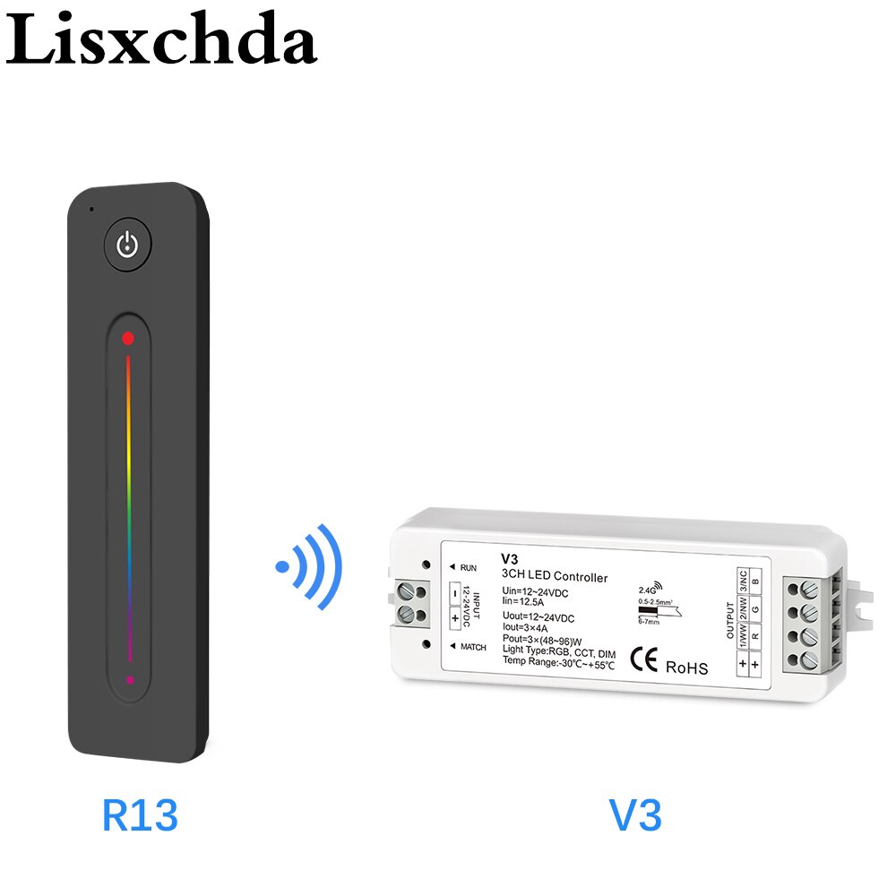 2.4G RGB Led Strip Controller Draadloze RF Afstandsbediening Met Ultra gevoelige kleur aanpassing touch Afstandsbediening voor LED Strip