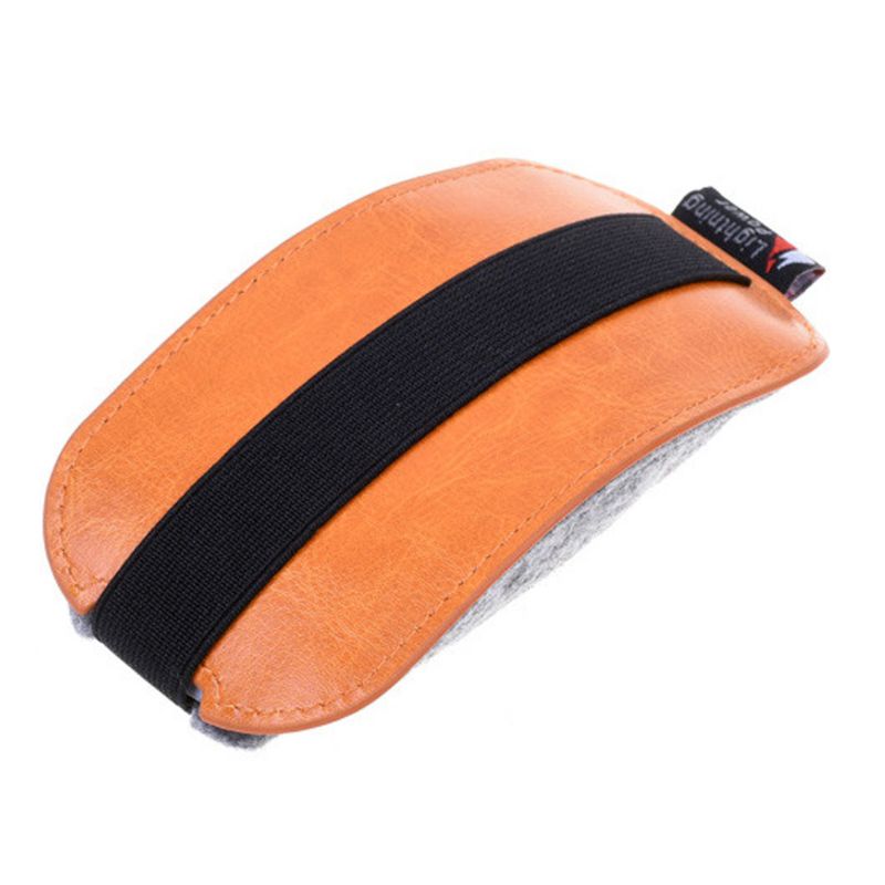 Oranje Pu Leather Vilt Muis Pouch Reizen Draagtas Stofkap Muizen Opbergtas Voor Apple Magic Mouse 2 Accessoires