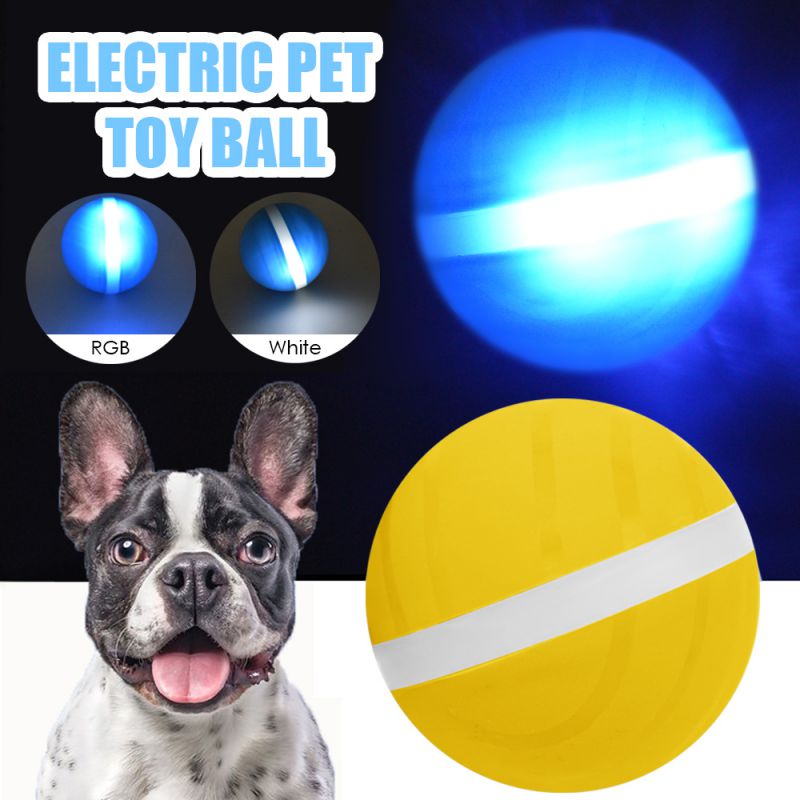 Pet Hond Kat LED Elektrische Gloeiende Springen Bal Speelgoed Mini Rolling Flash Licht Chew Bal Speelgoed Training Oefening Hond Speelgoed dierbenodigdheden