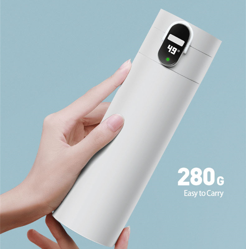 Smart Water Bottle Temperature Display Vacuum Bottle USB Charging Thermos 24H Cup 320mL Drinking Reminder Insulated Bottle