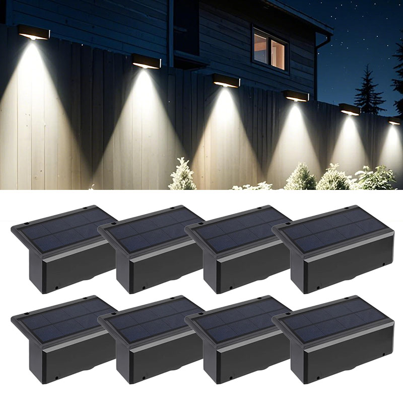 LED-wandlampen op zonne-energie Buiten draadloze lampen op zonne-energie IP65 Waterdicht zonne-heklicht Decoratief voor tuin Balkon Yard: Lemon yellow