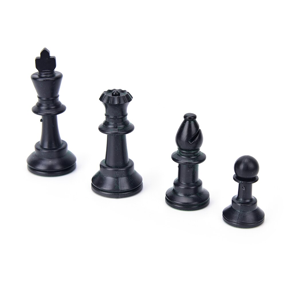 32 unids/set ajedrez medieval piezas/de plástico completo ajedrez con amigo jugar ajedrez para relajarse 65MM de altura