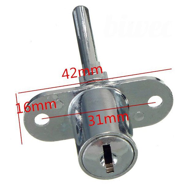 Zinc Alloy Computer Desk Cabinet Mailbox Drawer Cupboard Locker Cam Lock with Keys, Silver