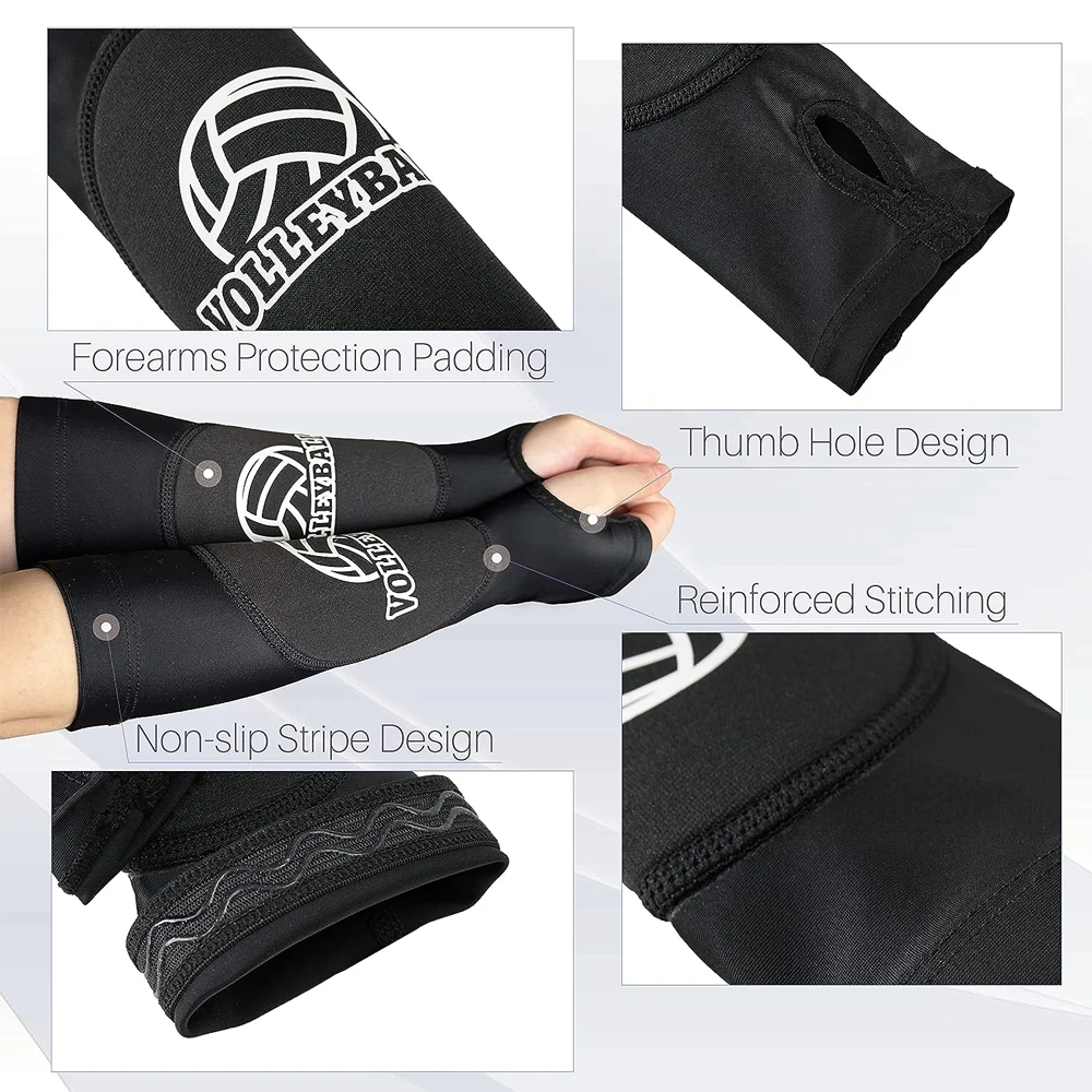 1 Paar Volleyball-Armmanschetten-Handschuhe für Unterarm, Kompressionstest, Training, Basketball, Handgelenkstütze, Schutz, Sport-Armschutz
