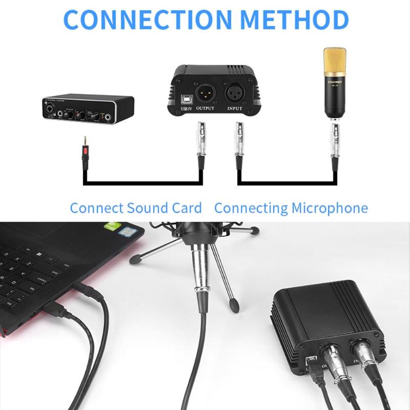 48V USB Netzteil Spannung Stabilisierung Ohne Lärm für Mini Kondensator Mikrofon Aufnahme Ausrügestochen Tragbare