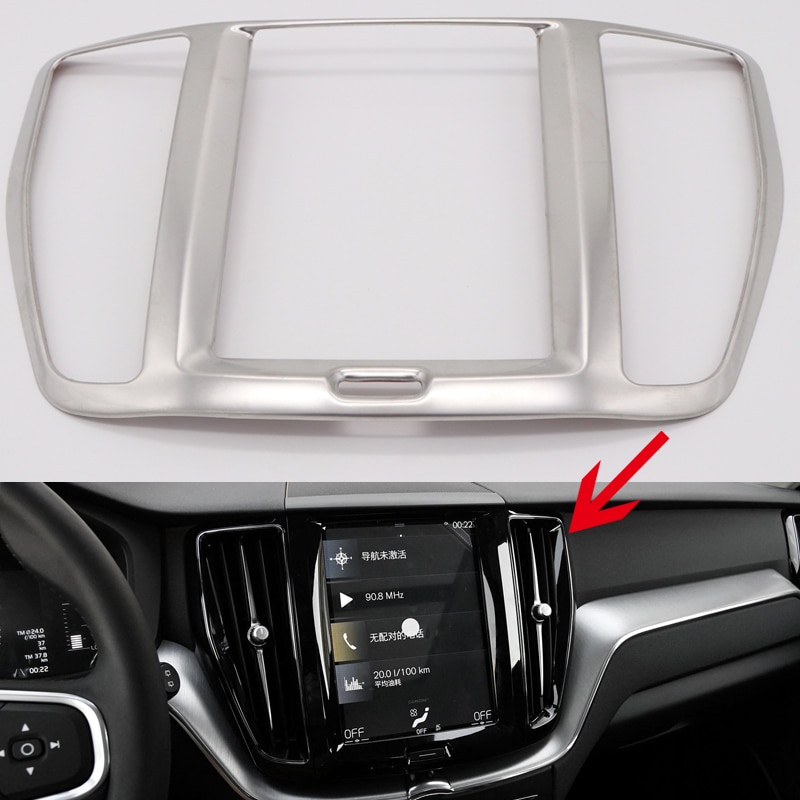 Auto Styling Accessoires 1 STKS Rvs Matte Interieur Dashboard Navigatie Frame Cover Trim Voor VOLVO XC60