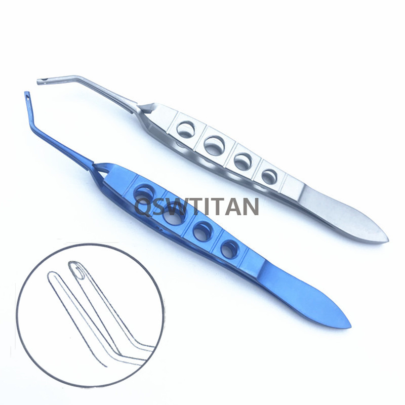 Ophthalmic Scleral Plug Forceps Ophthalmic Eye Surgical Tweezers Instrument Titanium Stainless Steel Forceps