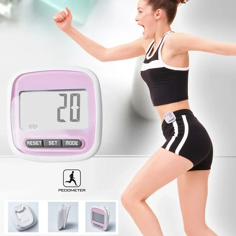 3d stappentellers, waterdichte 3d sportstappenteller met calorieënteller en lcd-display, fitnessapparatuur