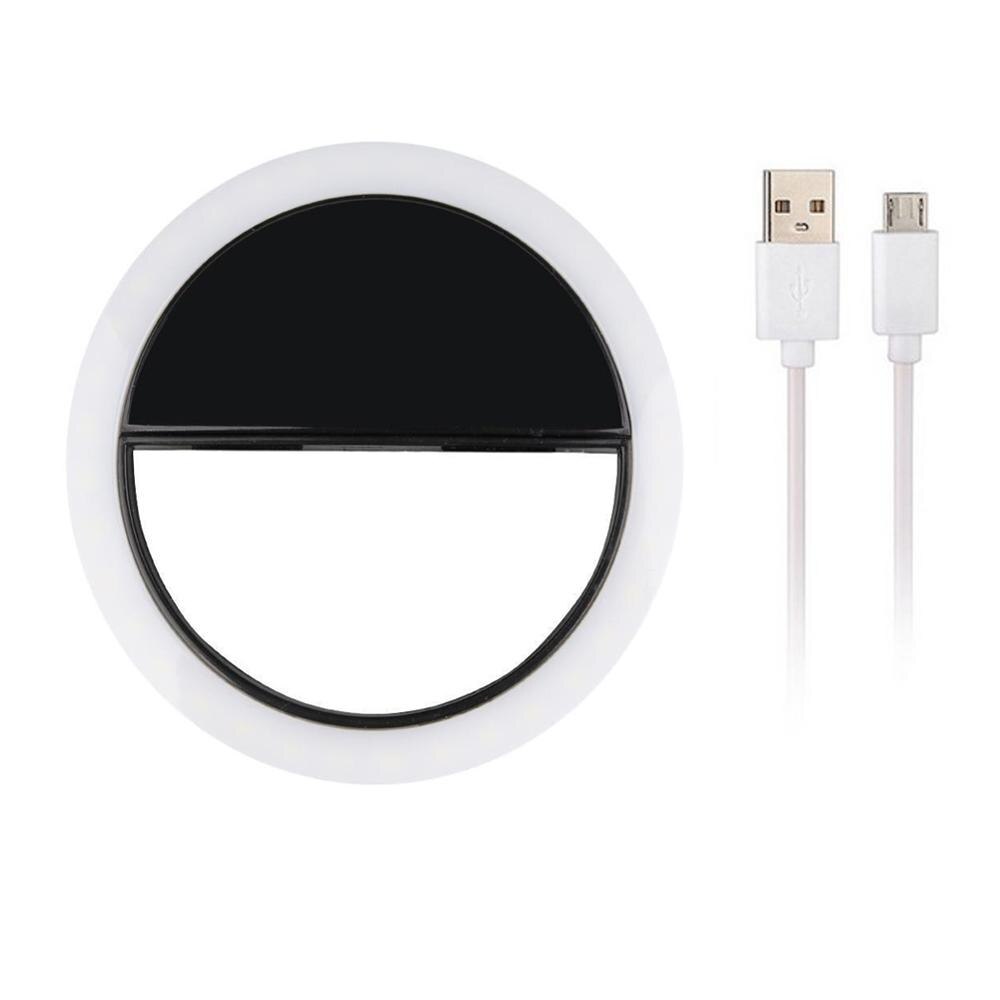 Selfie Rechargeable lampe de poche LED Up téléphone lumineux Selfie anneau lumière Clip photographie amélioration pour iPhone 8X7 Samsung