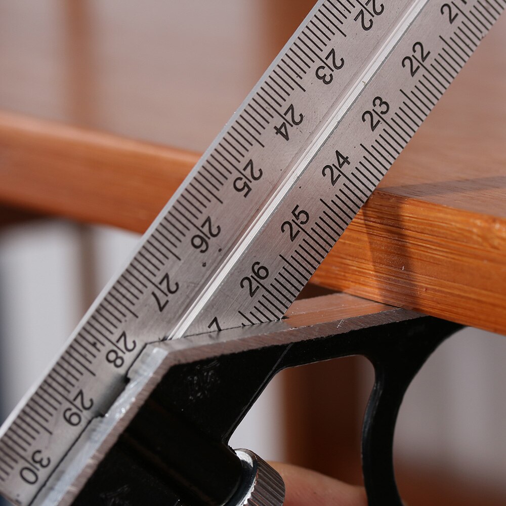 MIRUI Stainless Steel Adjustable Ruler 30 cm Combination Level Gauge Square Angle Metric Ruler School Stationery Office Supplies