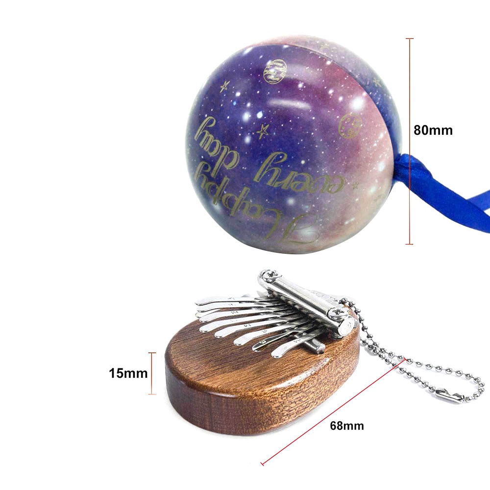 8 teclas Kalimba Mini Kalimba portátil pulgar Piano dedo percusión teclado bolsillo Kalimba con colgante de vacaciones para niños