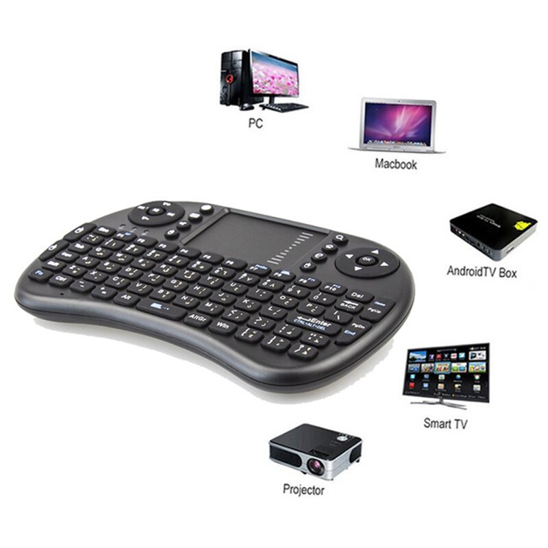 2.4 GHz Draadloze Mini i8 Gaming Toetsenbord Engels/Spaans Toetsenbord i8 Handheld Voor Android TV Box Laptop Tablet Pad TV Box PC