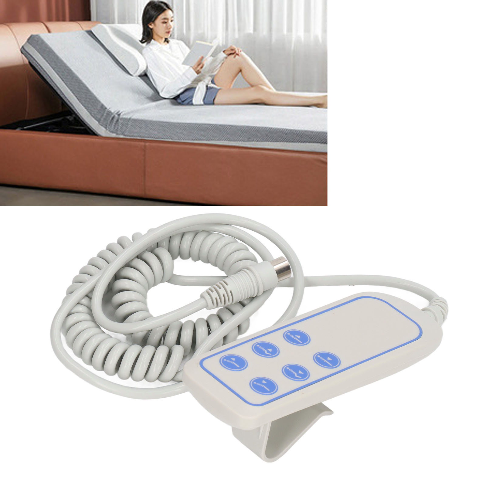 Bed Afstandsbediening Hefbed Controller Elektrische Pvc Ip66 Slijtvaste Stoel Handbediening Voor Ziekenhuis (8 Pin)