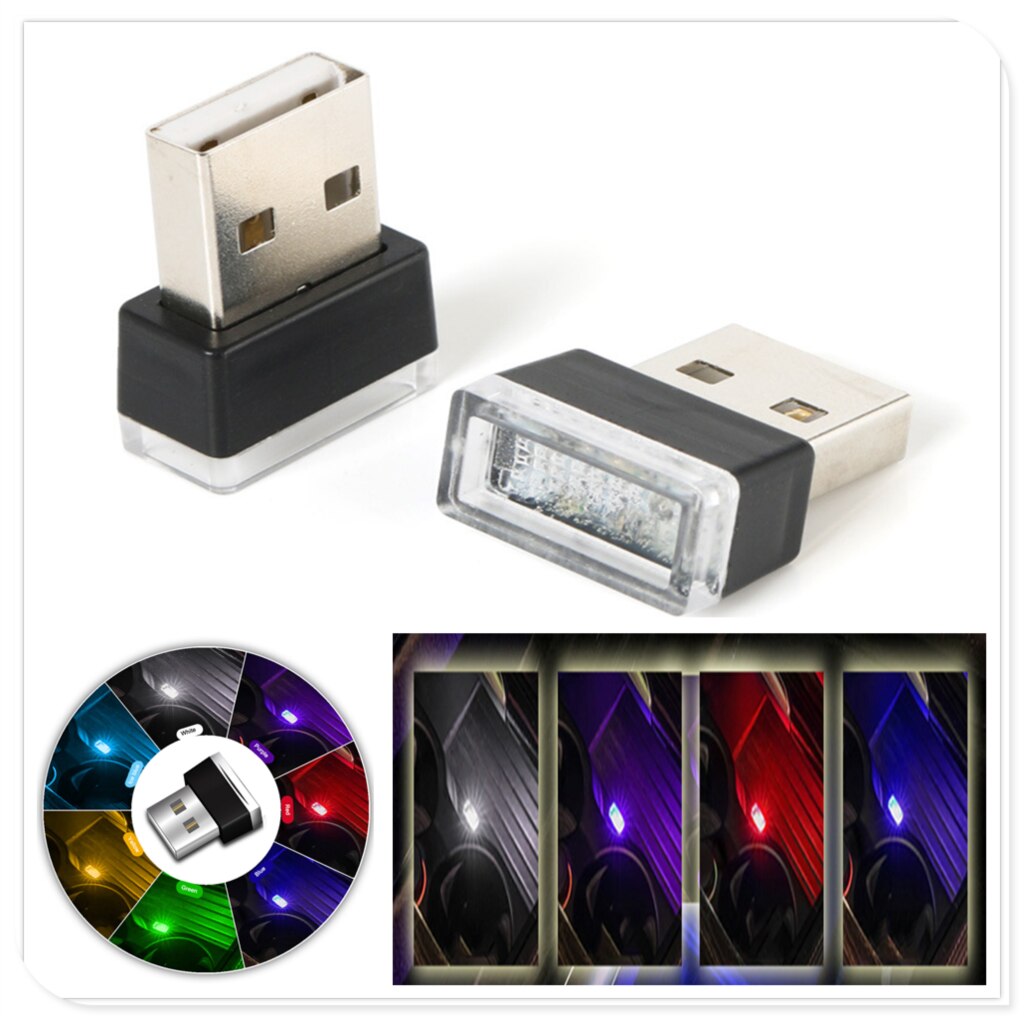 Auto Auto Usb Sfeer Licht Plug Decor Lamp Voor Brabus Smart 451 450 Badge Uitlaat Embleem