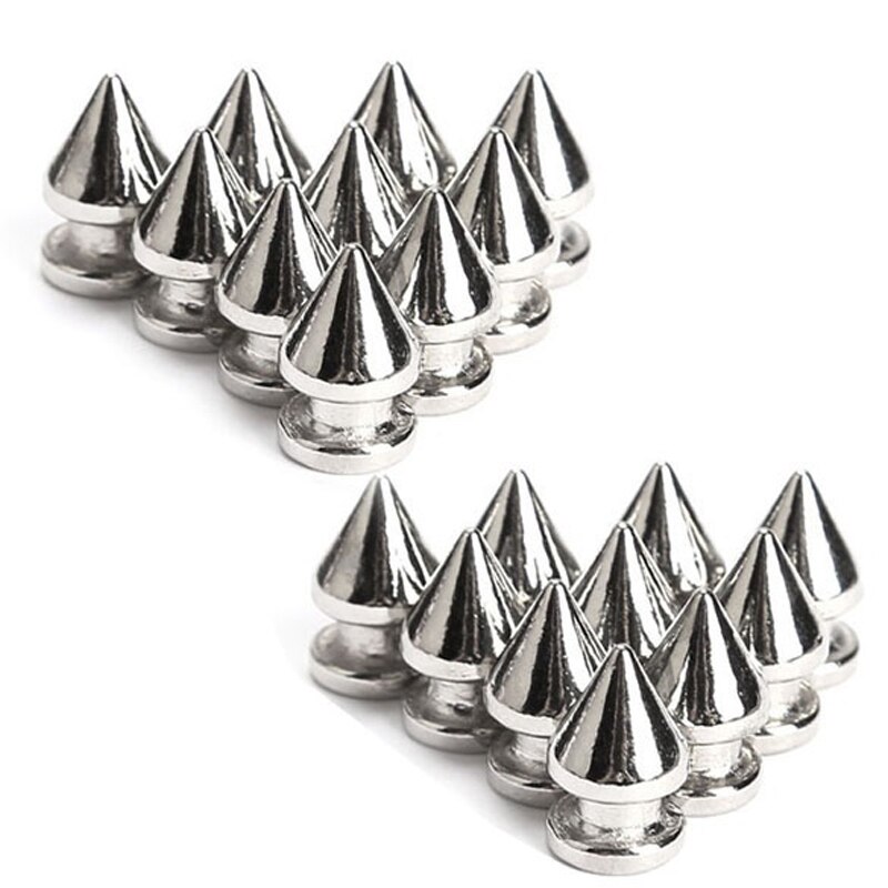 20 Pcs 13 Mm Bullet Screwback Spikes Stud Voor Punk Armband Lederen Tas Diy Schoenen Kleding Materialen Sieraden Accessoires Klinknagels