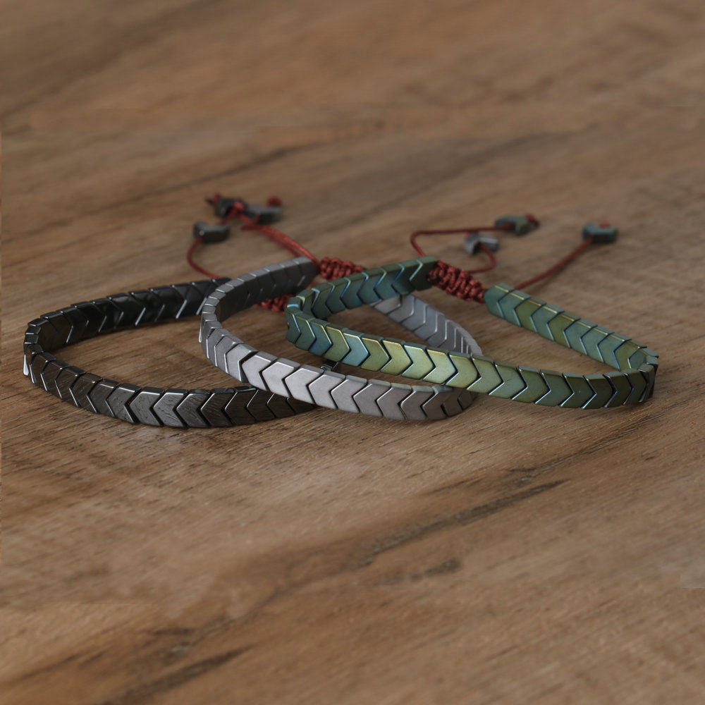 1 szt Bransoletka z hematytu - bransoletka z grotu strzały - bransoletka uzdrawiająca równowagę - medytacja uziemiająca uspokajająca bransoletka ochrony duchowej prezent