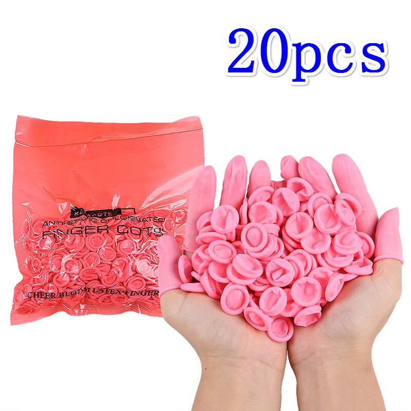 roze wegwerp handschoenen