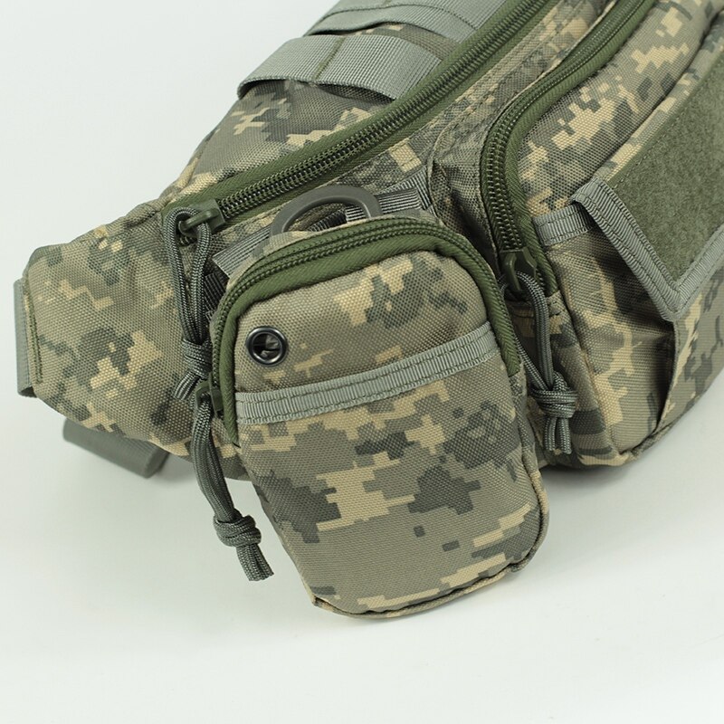 Sports Diagonal Cross Chest Pack Outdoor Riding Shoulder Bag Multi-Function Hiking Pockets Khaki