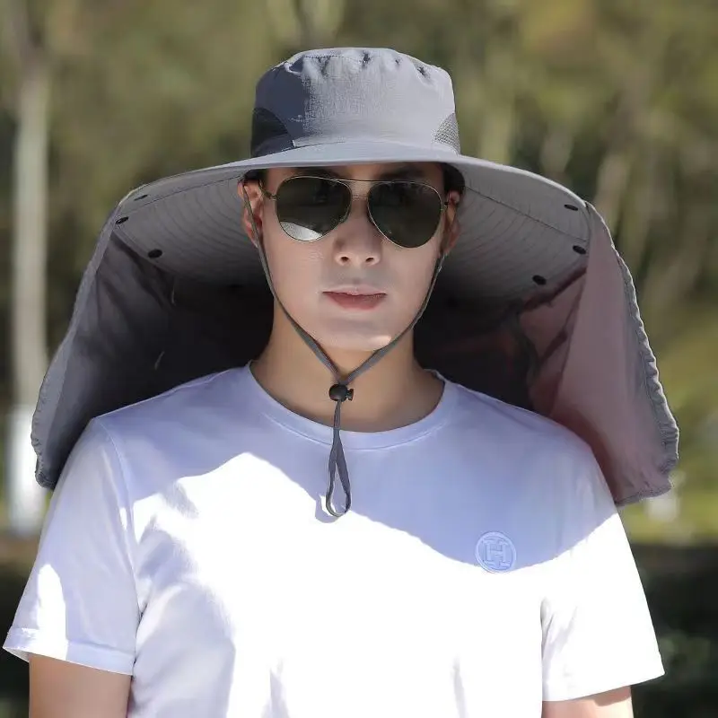 Outdoor zonnehoed met brede rand en ventilator op zonne-energie, usb-oplaadbare outdoor vissershoed met zonbescherming: Champagne