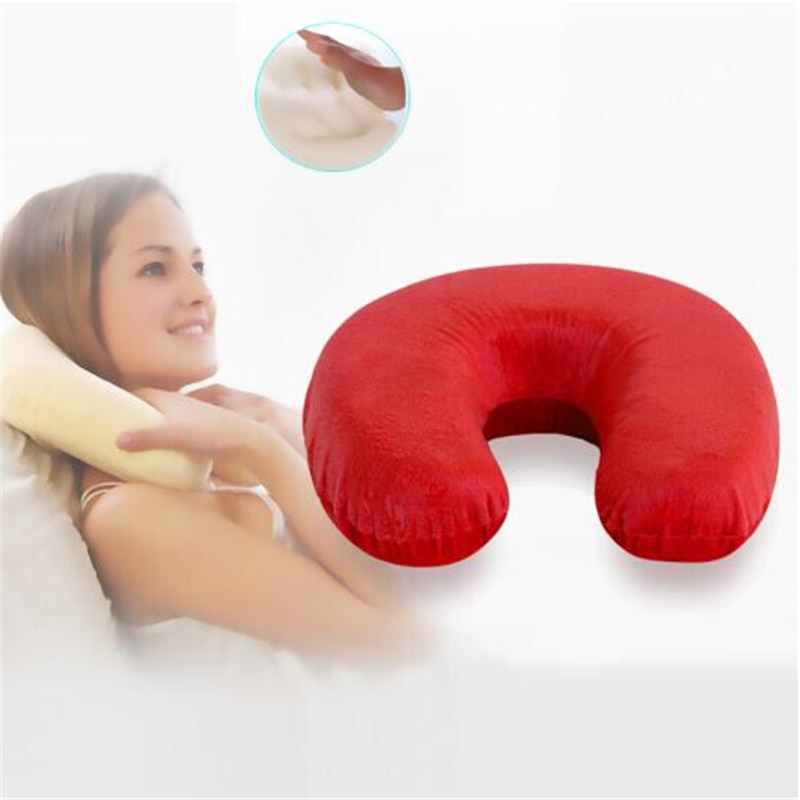 Almohada de cuello para coche, cojín en forma de U, almohada deportiva transpirable para oficina, almohada de viaje para dormir para niños, almohada de soporte para cabeza y cuello para adultos