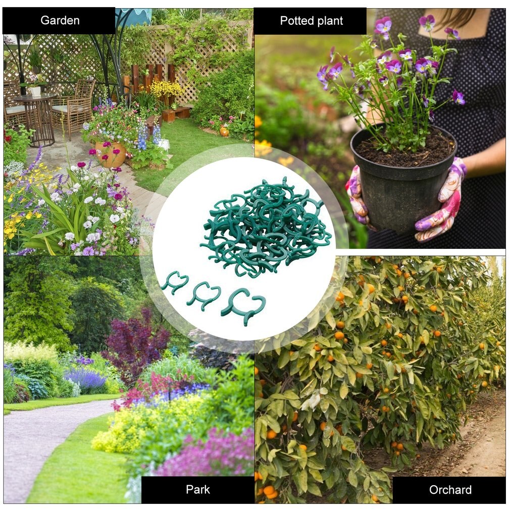 100pcs/set Butterfly Circle Fixings Garden Plant Ring Set Fixed Connection Flowers And Vegetables Agricultural Accessories