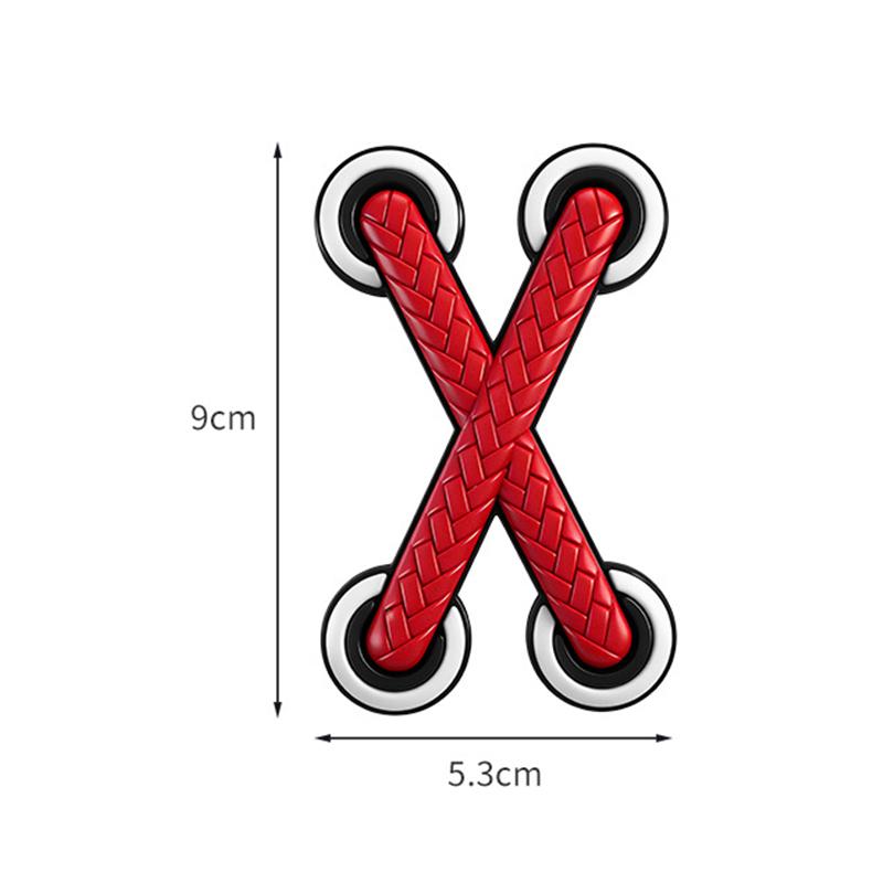 Reflecterende kruisschoenveters auto motorfiets decoratieve sticker vinyl sticker voor SUV RV scooter buitendecoratie