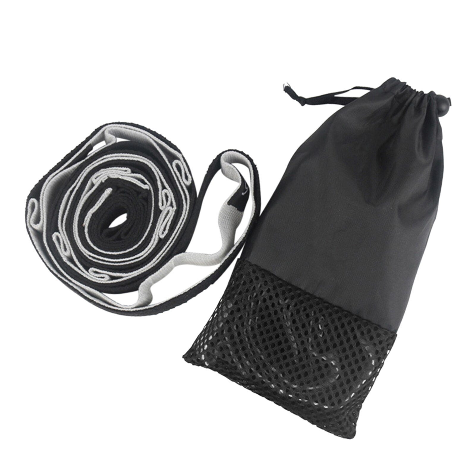 Men Women Home Gym Fitness Practical Yoga Stretch Belt Exercise Leg Loss Weight Training Ligament Physical Therapy Indoor Sports: Grey