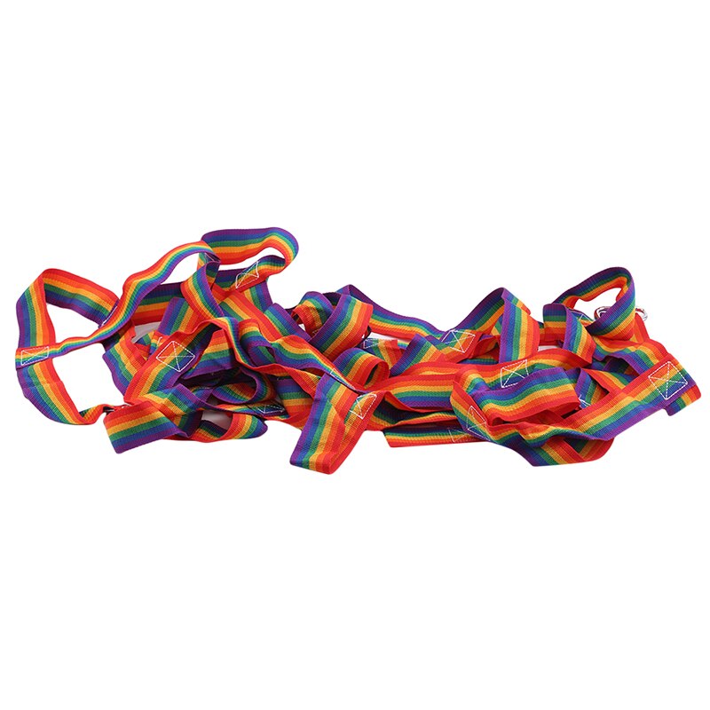 Outdoor Rainbow Ribbon Network Physical Training Climbing Net Children's Athletics Climbing Net For Daily Sports Entertainment