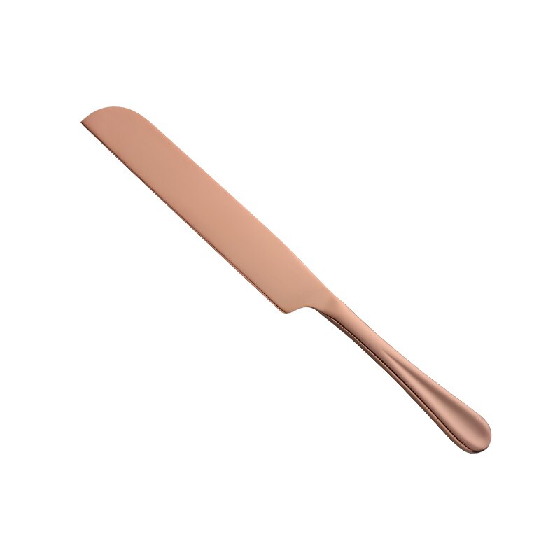 1/3PCS Stainless Steel Rainbow Cake Shovel Bread Knife Pie Pizza Cheese Spatula Server Cake Divider Cutter Knives Baking Tools: 1rose gold