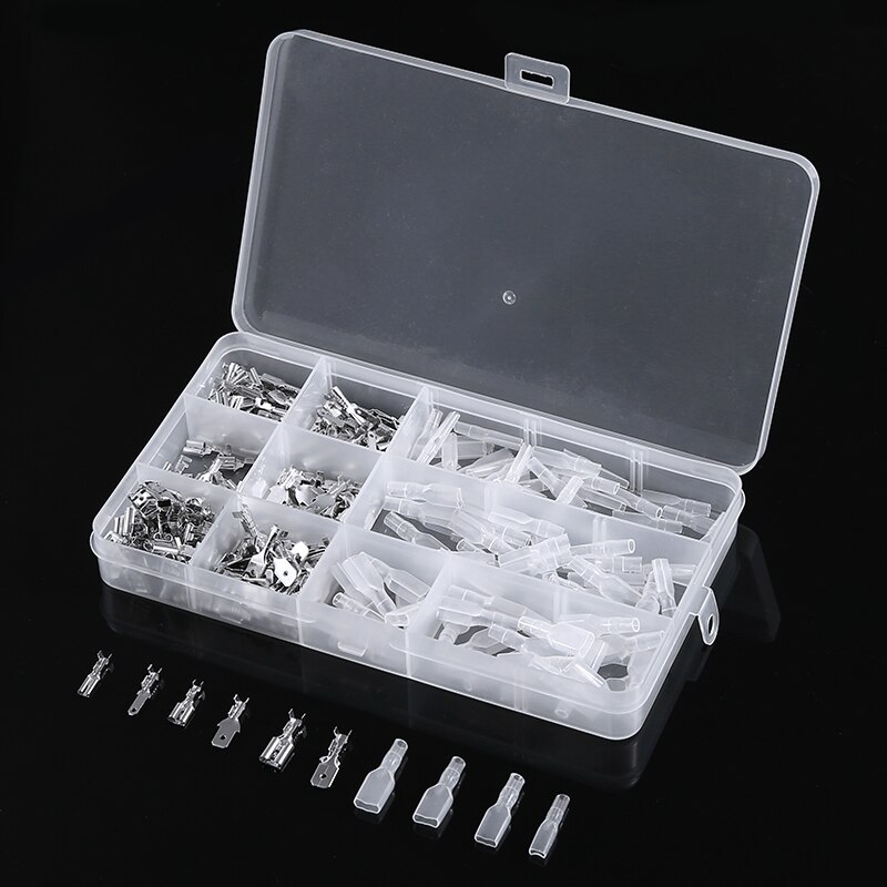 270pcs Wire Crimp Connectors Terminal Electrical Wire Crimp Connectors Male Female Spade Assortment Kit