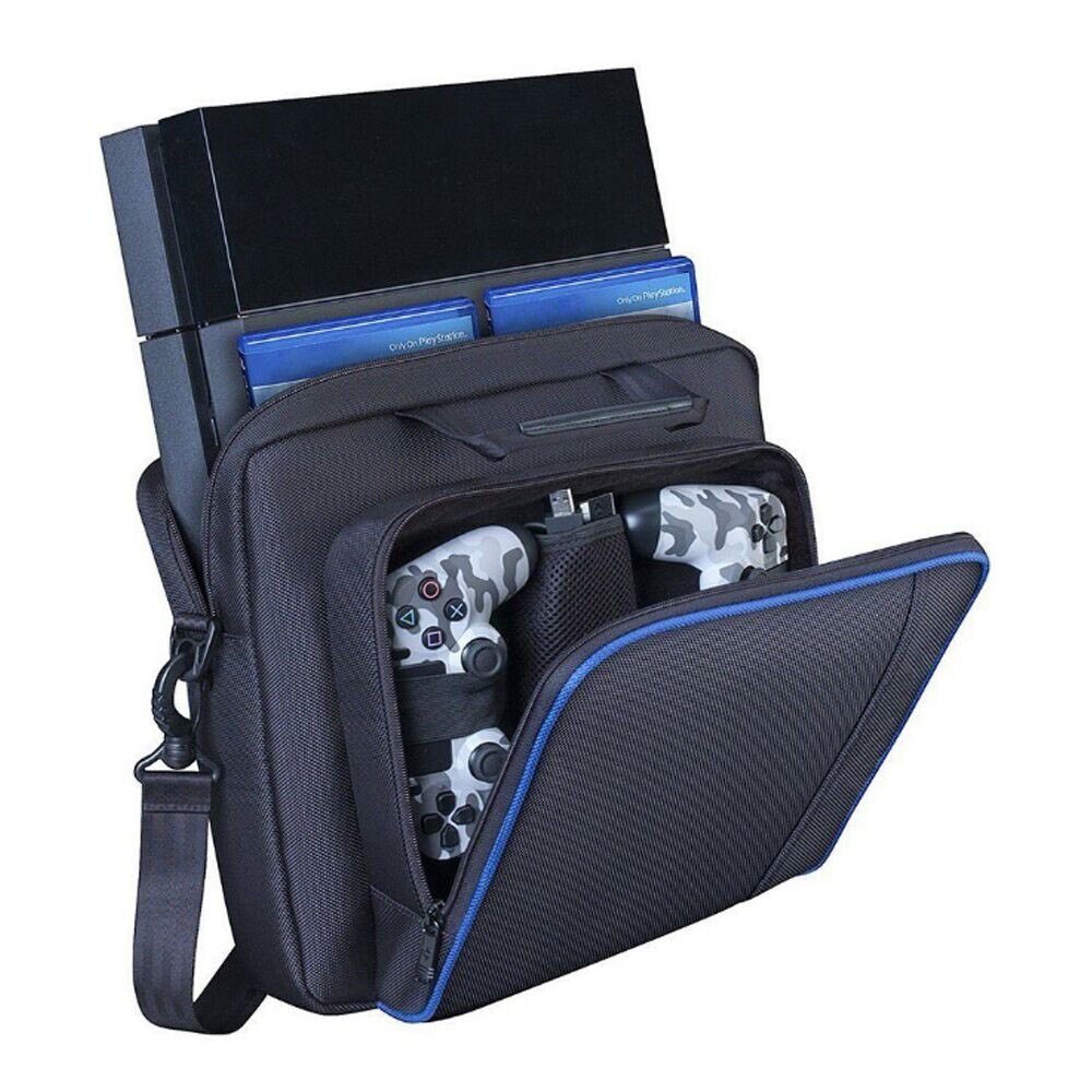 For PS4 Console Case Travel Protective Padded Carry Bag Shoulder Strap Adjustable shoulder strap Main padded compartment