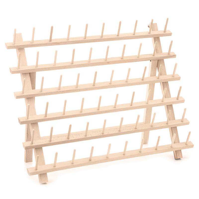 60 Axis Wood Thread Rack Spool Sewing Organizer 40*32CM Wood Tailor Rack Premium Beechwood Thread Rack Spool Storage Rack