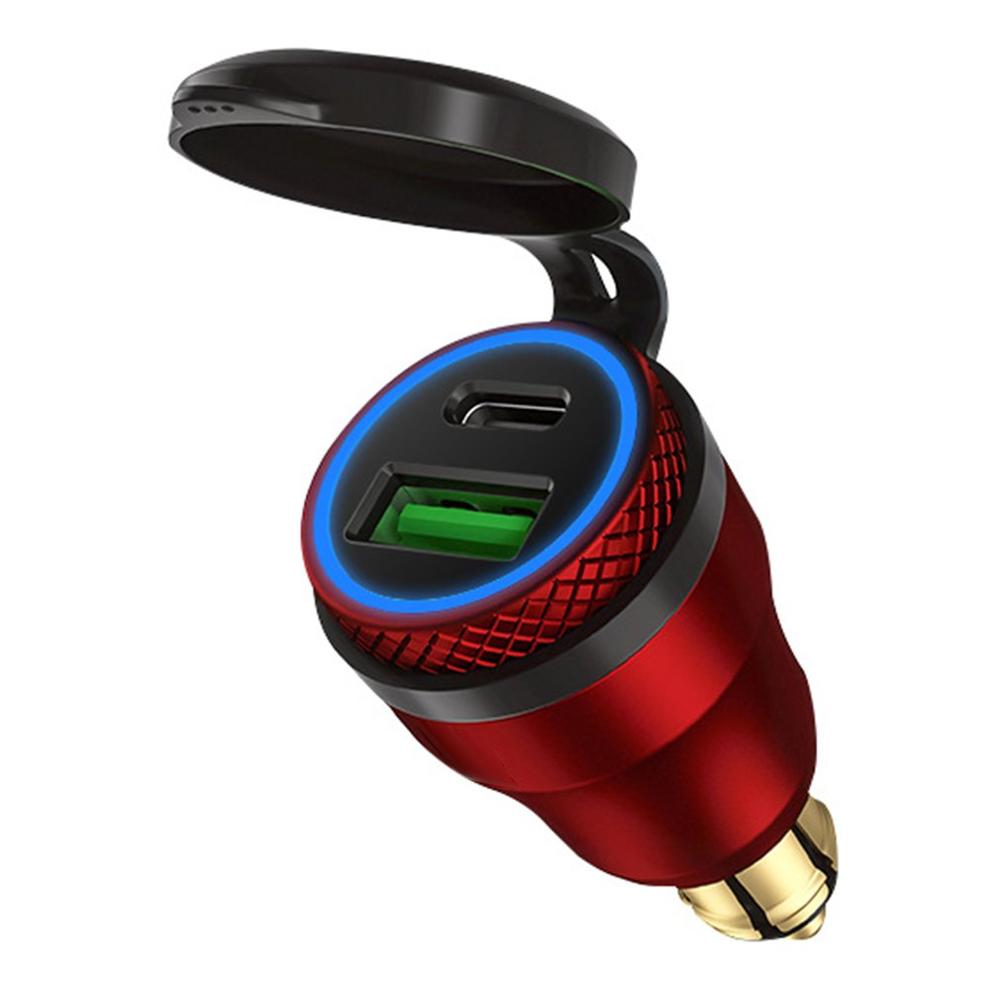 12V-24V QC3.0 USB Type C PD Fast Charging Power Adapter Charger Hella DIN EU Plug Socket for DUCATI Motorcycle B8
