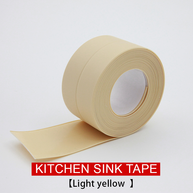Piękne szwy naklejki zlewozmywak wodoodporny i olejoodporny naklejki toaleta wc umywalka nablatowa taśma ustalająca wodę Mil: 3.8 Llihgt żółty