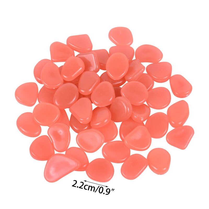 25/50Pcs ciottoli luminosi pietra che si illumina al buio fai da te casa serbatoio di pesce vaso di fiori Decor percorso da giardino decorazione di ciottoli: 25Pcs / B08