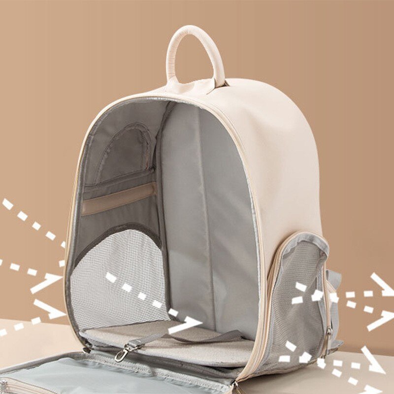 Kat Zak Lente Uitje Tas Draagbare Ademend Kat Rugzak Hond Zak Ruimte Capsule Huisdier Schouder Kat Schooltas: milky