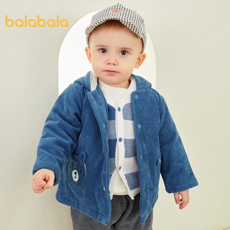Balabala Jongen Jas Baby Casual Jas Vrouwelijke Baby Jas Dikke Warme Corduroy Casual Jas